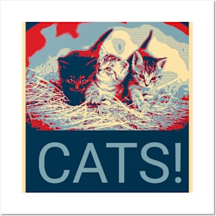 Cats! in Shepard Fairey style Posters and Art